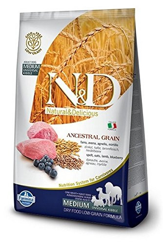 Farmina Natural And Delicious Ancestral Low Grain Formula Dry Dog Food  5 5 Pound  Lamb