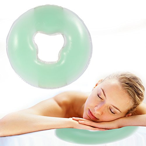 Silicone Pillow Soft Massage Face Relax Pillow Headrest  SPA Beauty Salon Skin Care Soft Overlay Face Relax Weigh Cushion Pad Salon Care Cushion Silicon Facial Relax Head Cradle Cushion Light Green