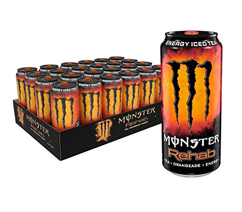 Monster Rehab Tea   Orangeade   Energy  Energy Iced Tea  15 5 Ounce  Pack of 24