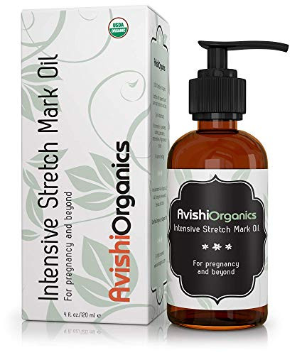 100 Organic   Natural Stretch Mark Oil for pregnancy   Made with rare and powerful bio compatible ingredients for intensive stretch mark prevention and treatment