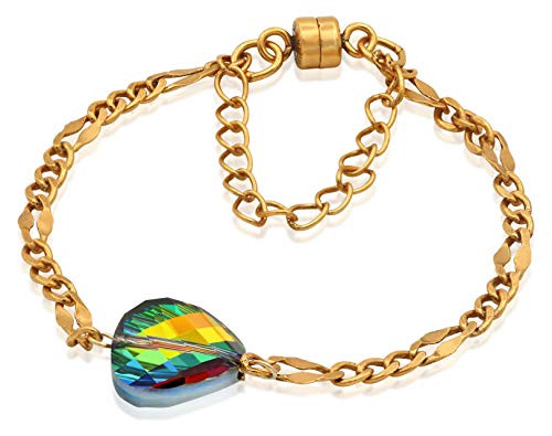 Alex and Ani Women s Crystal Mirage Magnetic Bracelet  Rafaelian Gold  Expandable