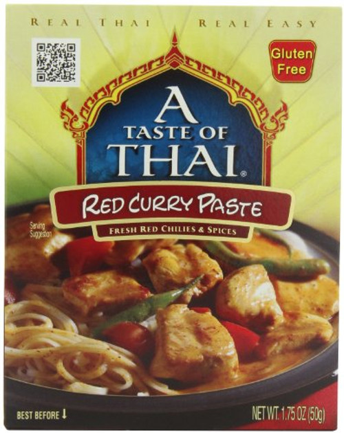 A Taste of Thai Red Curry Paste  1 75 Ounce Packets  Pack of 12