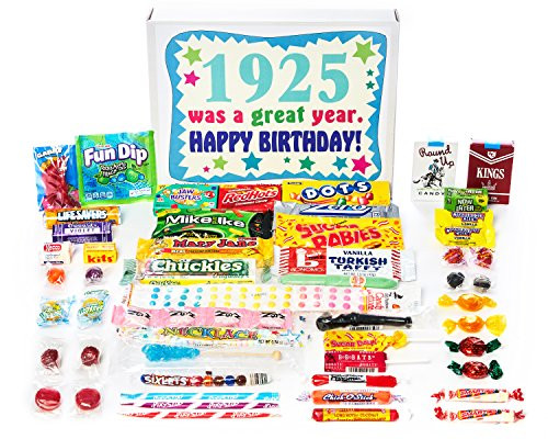 Woodstock Candy ~ 1925 95th Birthday Gift Box of Nostalgic Retro Candy from Childhood for 95 Year Old Man or Woman Born 1925 Woodstock Candy ~ 1925 95th Birthday Gift Box of Nostalgic Retro Candy from Childhood for 95 Year Old Man or Woman Born 1925