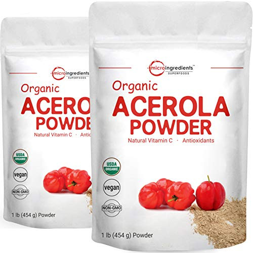 2 Pack of Pure USDA Organic Acerola Cherry Powder Natural and Organic Vitamin C for Immune System 8 Ounce No GMO No Gluten 2 Pack of Pure USDA Organic Acerola Cherry Powder Natural and Organic Vitamin C for Immune System 8 Ounce No GMO No Gluten