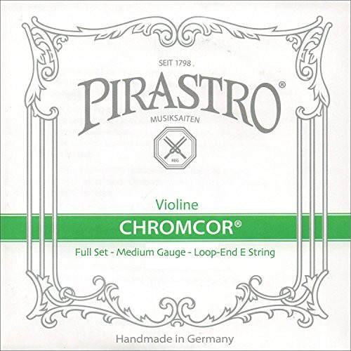Pirastro Chromcor 4 4 Violin String Set   Medium Gauge with Loop End E