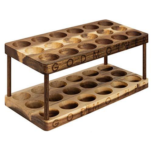 Wooden Egg Holder Tray display  Stackable Wooden Egg holder countertop holds 36 fresh deviled eggs  with it decorative rustic wooden rack for kitchen organization  rustic egg holder for refrigerator