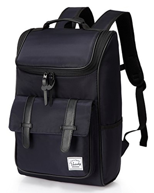 Backpack for men Vaschy Vintage Water Resistant Daypack Rucksack with Padded 15 6 inch Laptop Compartment