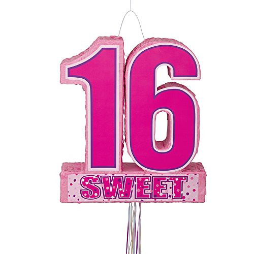 Sweet 16 Birthday Pinata  Pull String