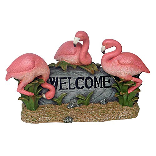 Design Toscano Pink Flamingo Welcome Statue Multicolored Design Toscano Pink Flamingo Welcome Statue Multicolored