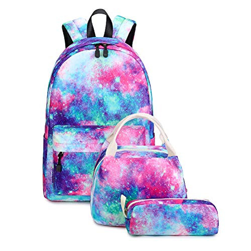 Abshoo Lightweight Water Resistant Backpacks for Teen Girls School Backpack with Lunch Bag  Galaxy A Set