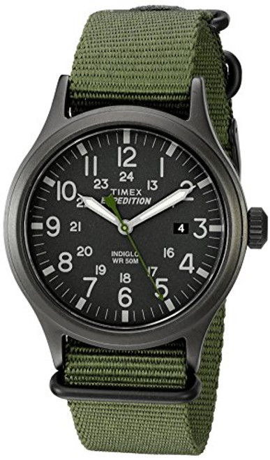 Timex Men s TW4B04700 Expedition Scout 40 Green Nylon Slip Thru Strap Watch Timex Men s TW4B04700 Expedition Scout 40 Green Nylon Slip Thru Strap Watch