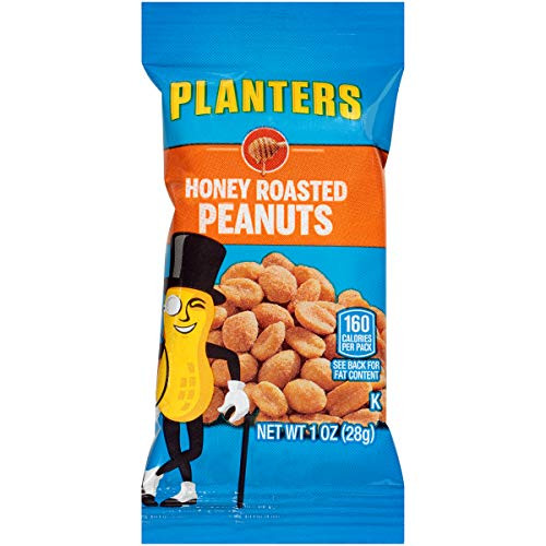 Planters Honey Roasted Peanuts Single Serve Packet  1 oz Packets  Pack of 144