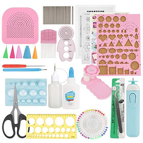 24 Pieces Quilling Paper Strips Tools Set All Necessary Tools for Beginners  Advanced Quiller  Kids and Adults Used in Home Office Decoration Color Random
