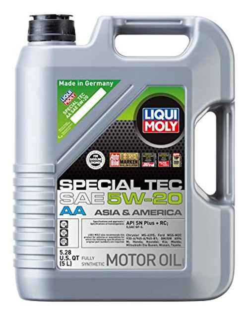 Liqui Moly 2259 Special Tec AA 5W 20 Synthetic Motor Oil 5 Liter Liqui Moly 2259 Special Tec AA 5W 20 Synthetic Motor Oil 5 Liter