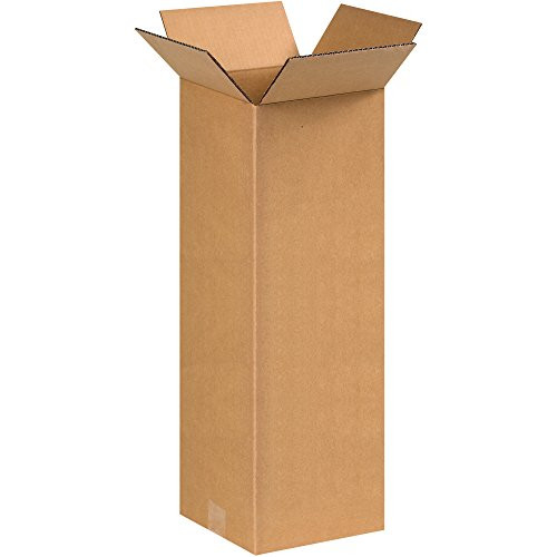 Aviditi 8820 Tall Corrugated Cardboard Box 8  L x 8  W x 20  H  Kraft  for Shipping  Packing and Moving  Pack of 25