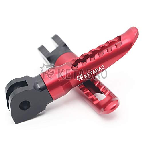 KETABAO Red CNC RANGER Front Foot Pegs Footrests For Ducati 959 Pinigale 16 17 Streetfighter 848  S