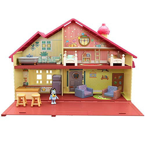 Bluey Family Home Playset with 2 5  poseable Figure