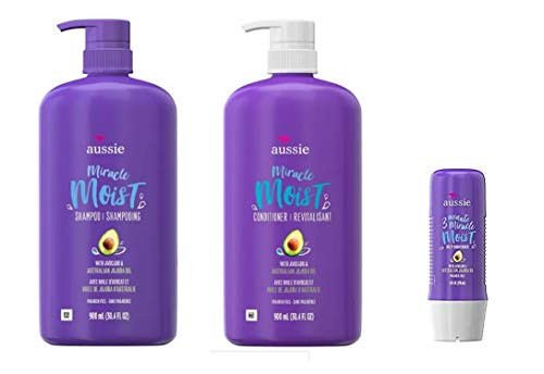 Aussie Moist Shampoo and Conditioner  29 2 Ounce Pump Each  Plus 3 Minute Miracle Moist  8 Ounce