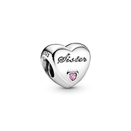 Pandora Jewelry Sister s Love Cubic Zirconia Charm in Sterling Silver Pandora Jewelry Sister s Love Cubic Zirconia Charm in Sterling Silver