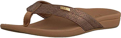 Reef Women s Sandals Ortho Spring   Arch Support Flip Flops for Women  BRONZE SNAKE  11 US medium