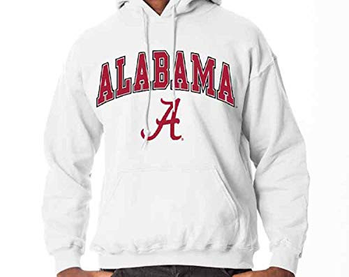 Campus Colors NCAA Adult Arch Logo Gameday Hooded Sweatshirt Alabama Crimson Tide White X Large Campus Colors NCAA Adult Arch Logo Gameday Hooded Sweatshirt Alabama Crimson Tide White X Large