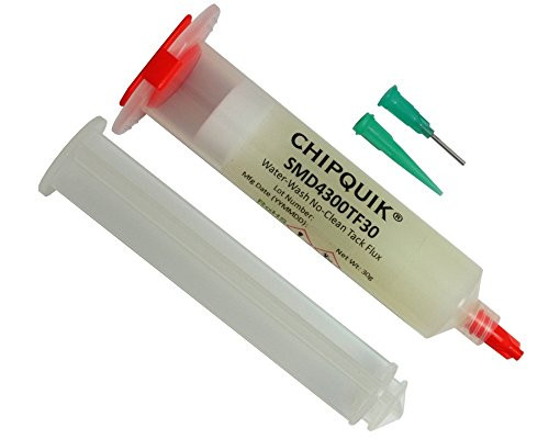Tack Flux in 30cc syringe no clean water washable w plunger   tip