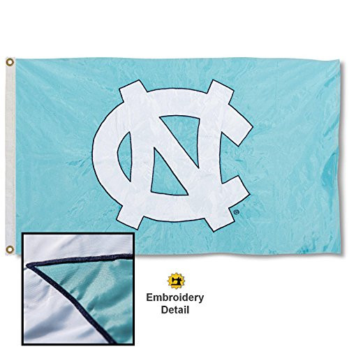 College Flags Banners Co North Carolina Tar Heels Embroidered and Stitched Nylon Flag College Flags Banners Co North Carolina Tar Heels Embroidered and Stitched Nylon Flag