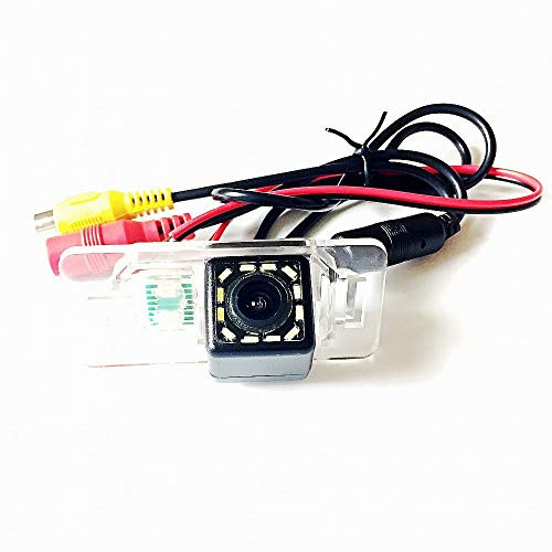 AupTech Car Rear View Camera with 12 LED for BMW E82 E88 E90 E91 E92 E93 E39 E60 E61 X1 E84 X5 E70 X6 E71 E72 Waterproof CCD Reverse Parking Backup Camera HD Night Vision NTSC Type RCA Video Cable