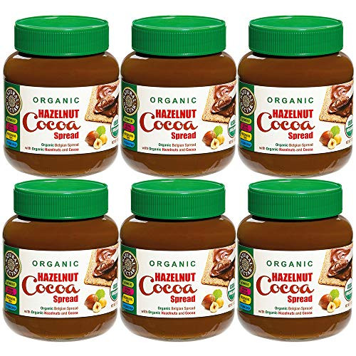 Natural Nectar Organic Hazelnut Cocoa Spread  USDA Certified Organic  13 oz  6 Pack