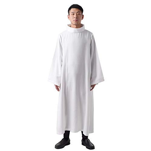 BLESSUME Catholic Church Clergy ALB Vestments Robe White
