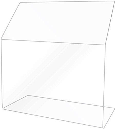 Clear Acrylic Sneeze Safety Guard and Splash Shield  Store Countertop  Restaurant  Reception desk  16 Inch