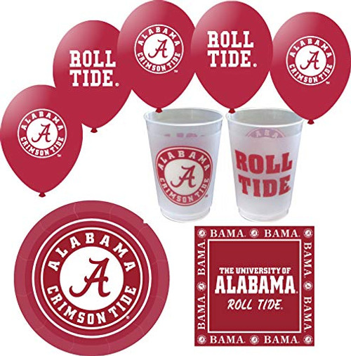 Westrick Alabama Crimson Tide Party Supplies for 24 Guests   91 Pieces Westrick Alabama Crimson Tide Party Supplies for 24 Guests   91 Pieces