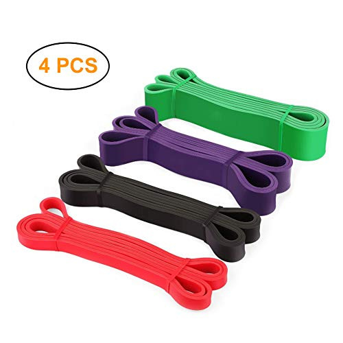 Afoskce Pull Up Assist Bands  Exercise Resistance Bands Set for Pull Up  Workout Bands Heavy Duty Exercise Bands for Body Stretching  Powerlifting  Strength Training 4 Pack