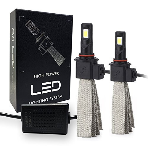 SOCAL LED LIGHTING 9005 HB3 Fanless LED Conversion Kit 60W 6400LM 6000K Xenon White Car Headlight Bulbs