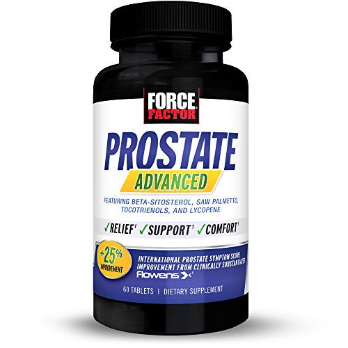 Force Factor Prostate Advanced  Health Supplement for Men for Reducing Nighttime Bathroom Trips  Bladder   Urinary Relief  with Saw Palmetto  Beta Sitosterol  60 Tablets