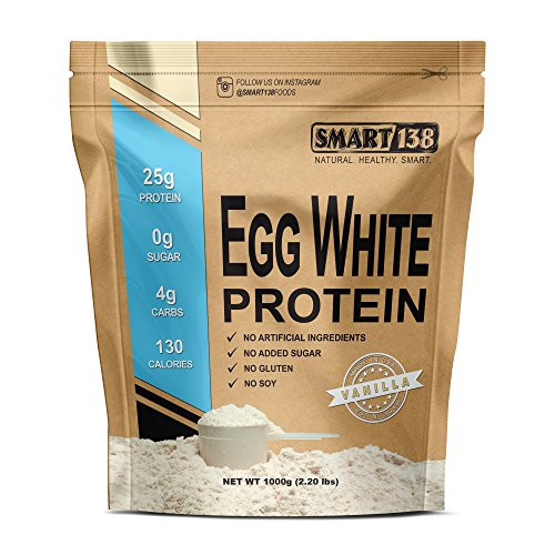 Egg White Protein Powder   Non GMO  Gluten Free  Soy Free  Dairy Free  Keto  Low Carb   Paleo  Made in USA  Natural BCAAs  1000g   2 2lbs  Vanilla