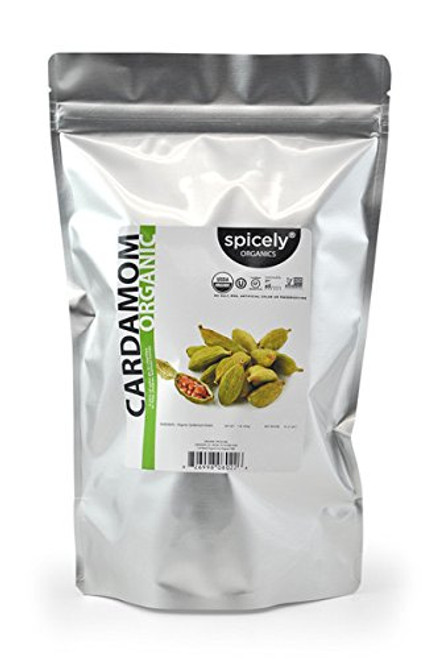 Spicely Organic Cardamom Green 1 Lb Bag Certified Gluten Free Spicely Organic Cardamom Green 1 Lb Bag Certified Gluten Free