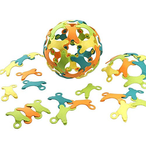 papaGmMilk to Hold assembles Toy Bricks Educational Innovation Thinking 3D Block Puzzle Game 60 Soft Colored Toy Blocks