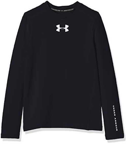 Under Armour Boys Armour ColdGear Long Sleeve T Shirt Black 001 White Youth X Large Under Armour Boys Armour ColdGear Long Sleeve T Shirt Black 001 White Youth X Large