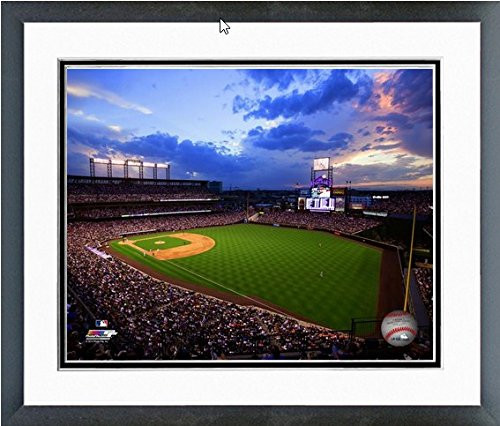 Colorado Rockies Coors Field 2014 MLB Stadium Photo 12 5  x 15 5  Framed