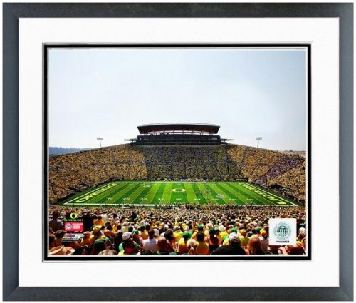 NCAA Oregon Ducks Autzen Stadium Football Action Photo 12 5  x 15 5  Framed