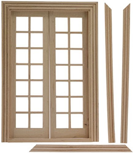 Handley House Dollhouse Miniature Double French Doors for Interior or Exterior