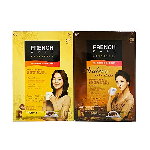 Namyang French Cafe Instant Coffee Mix 100 Sticks  2Flavor Gift Pack  Original  Arabica Gold Label