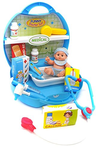 Little Treasures Deluxe 12 Piece Pretend & Play Dr Medical Set in carrycase playset Toy