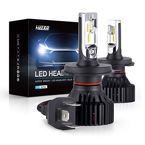 H4 9003 HB2  LED Headlight Bulbs Conversion Kit Y8 Series ZES Chips Extremely Bright 6500K Xenon White   8000 Lumens Set