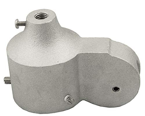 Silver Aluminum Stationary Flagpole Truck Pulley Assembly   fits 2 375  Diameter flagpole top  Single Pulley   Made in USA