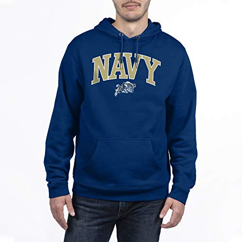 Top of the World Navy Men s Applique Arch Over Hoodie  X Large