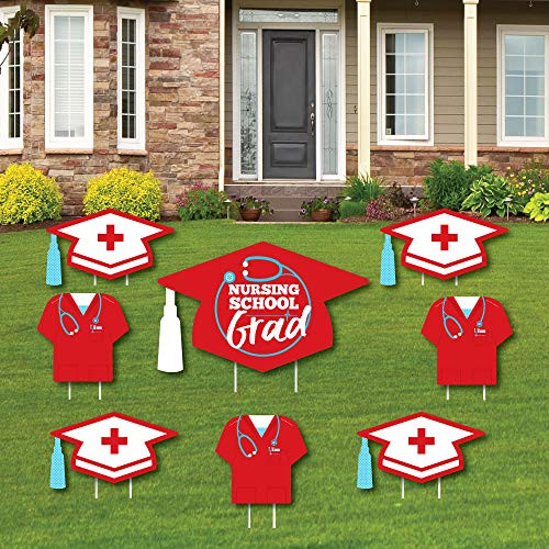 Nurse Graduation Yard Sign and Outdoor Lawn Decorations Medical Nursing Graduation Party Yard Signs Set of 8 Nurse Graduation Yard Sign and Outdoor Lawn Decorations Medical Nursing Graduation Party Yard Signs Set of 8