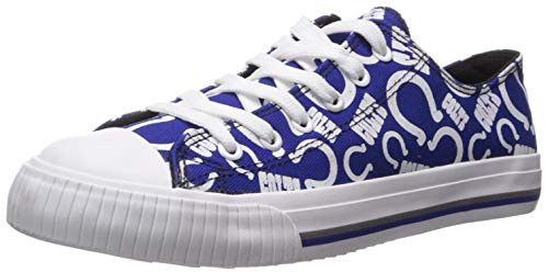 FOCO NFL Indianapolis Colts Women s Low Top Repeat Print Canvas Footwear  Team Color  Xx Large