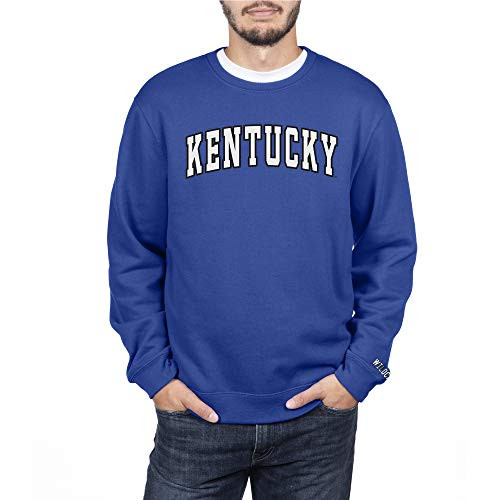Top of the World Kentucky Wildcats Men s Applique Team Color ArchCrewneck Sweatshirt  Medium